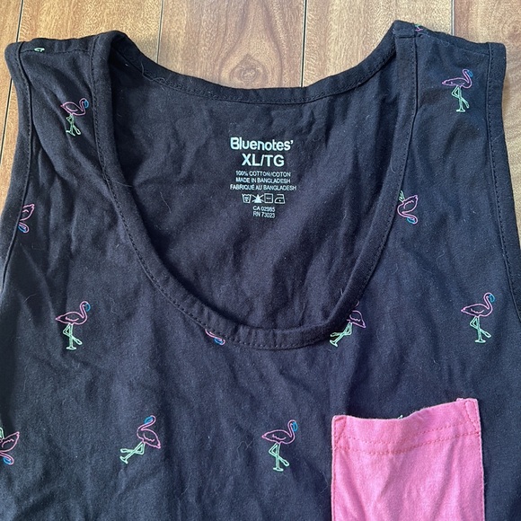 ❤️‍🔥5/20$ BLUENOTES💫Men’s Black Flamingo 🦩Cotton Lightweight Tank Top - Picture 6 of 6